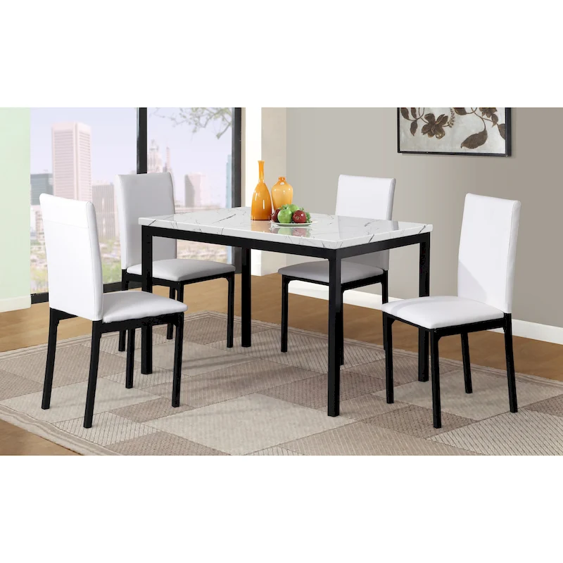 Roundhill Furniture Citico Metal 5-PC Dinette Set