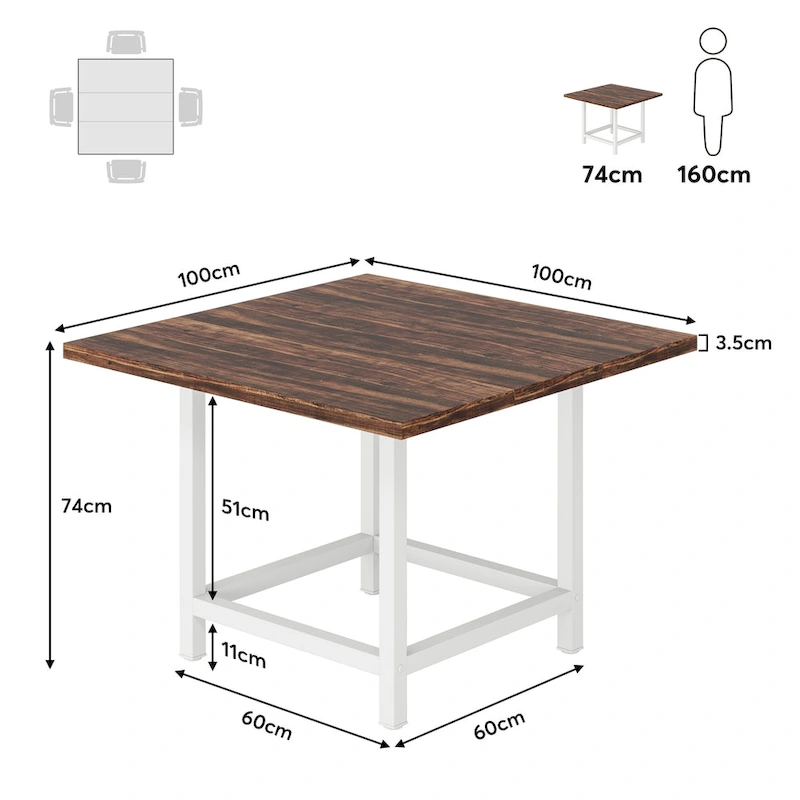 6.5 Ft Conference Room Table, Rectangle 78.74L X 39.2W X 29.52H Inches,2 Separate Piece - 78.74L X 39.2W X 29.52H