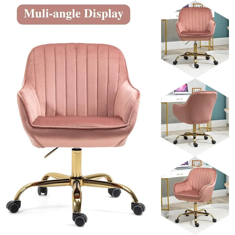 Howtai Swivel Home Office Chair with Rollers