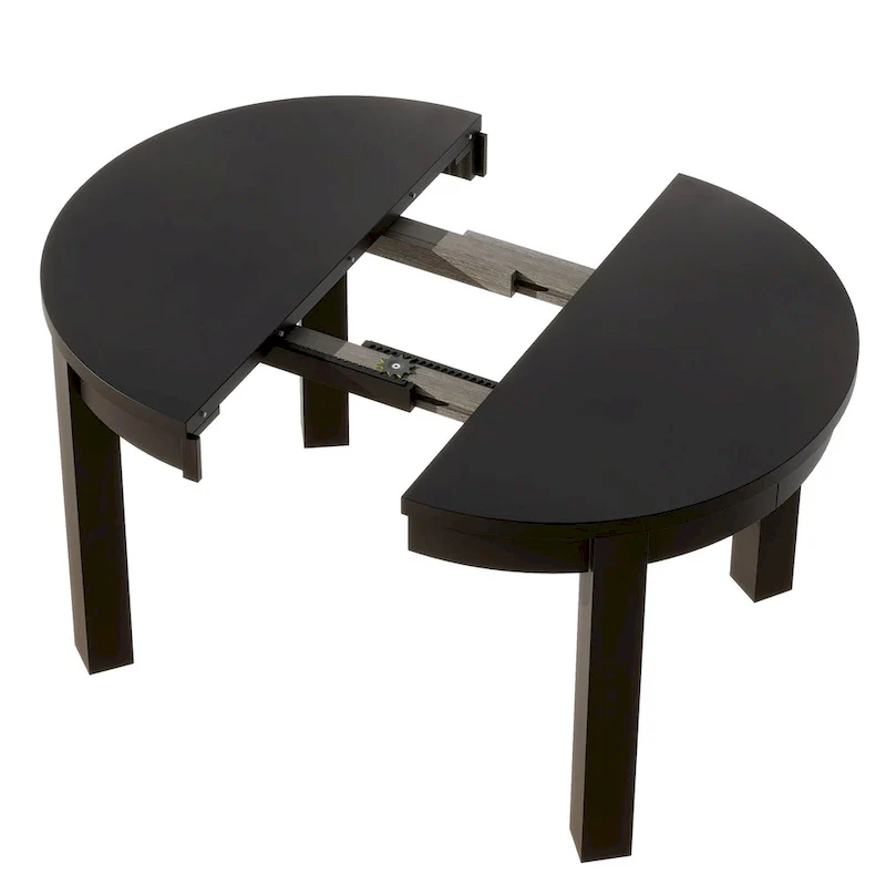 Merax Farmhouse 5-Piece Extendable Round Dining Table Set