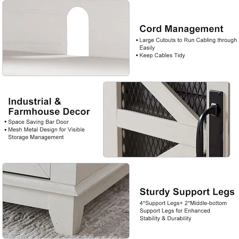 Industrial & Farmhouse TV Stand, Entertainment Center, TV Console