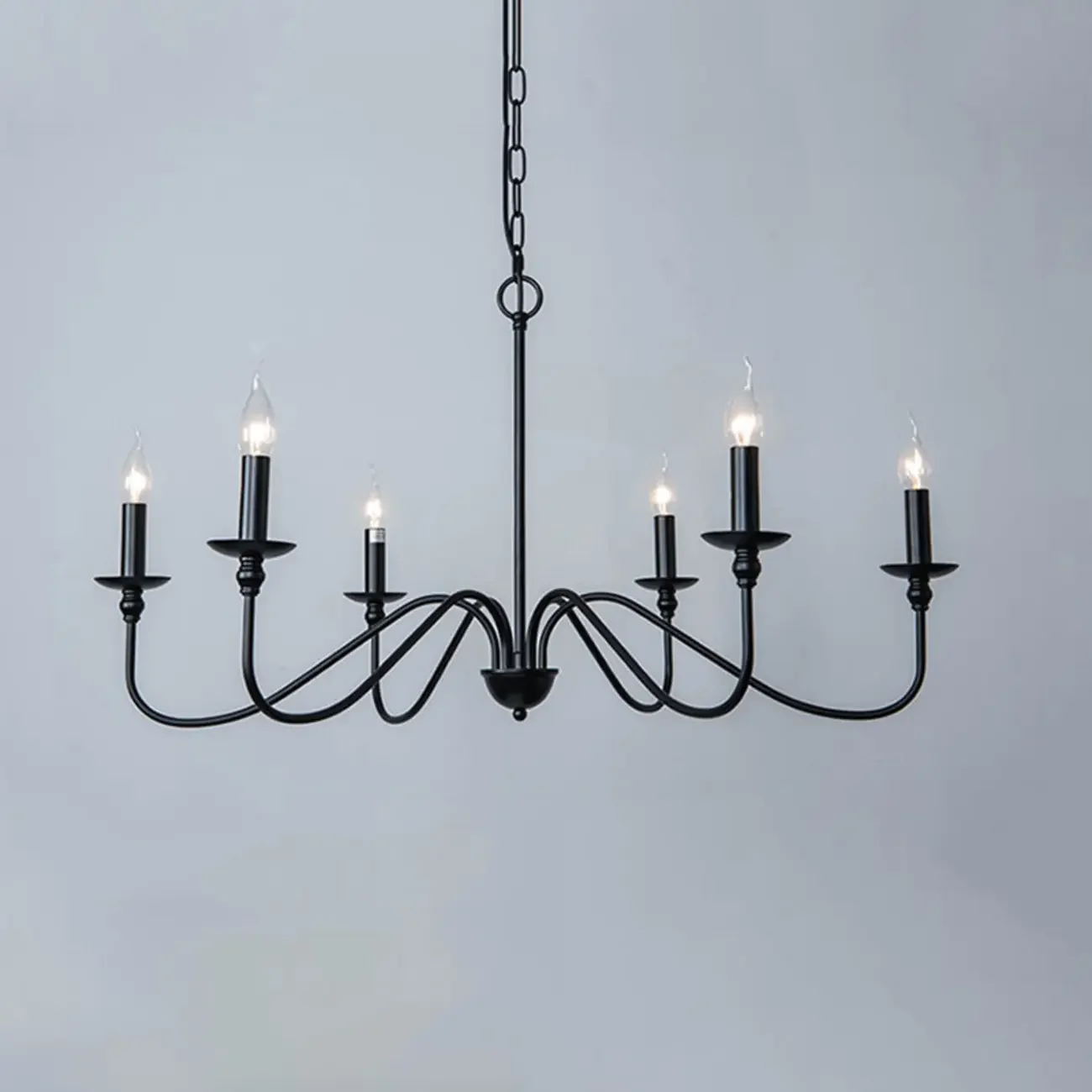 Adjustable Height Classic Golden Candelabra Chandelier