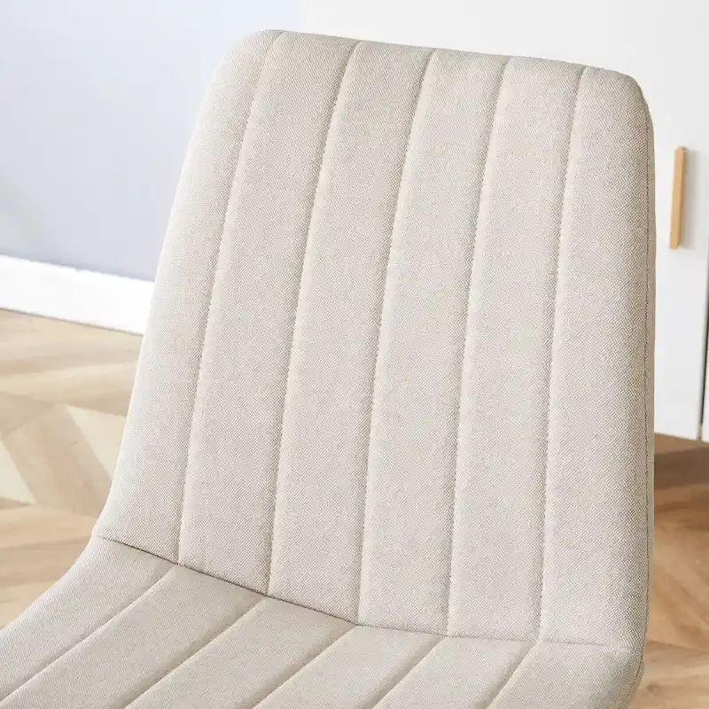 Linen Upholstered Metal Leg Side Chair (Set of 4)