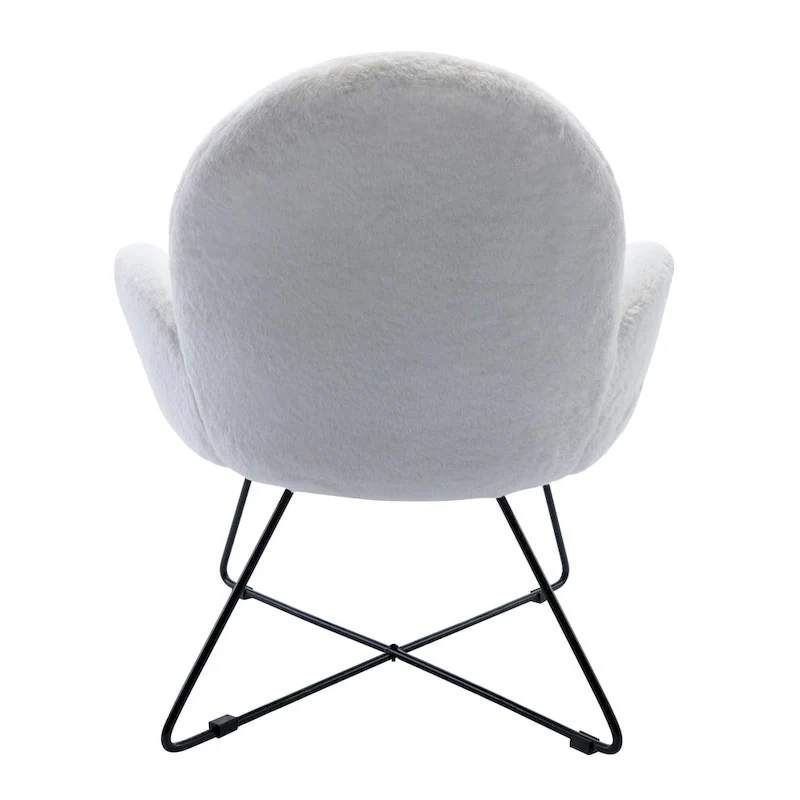 Rowen Modern Fleece Upholstered Accent Chair with Arm