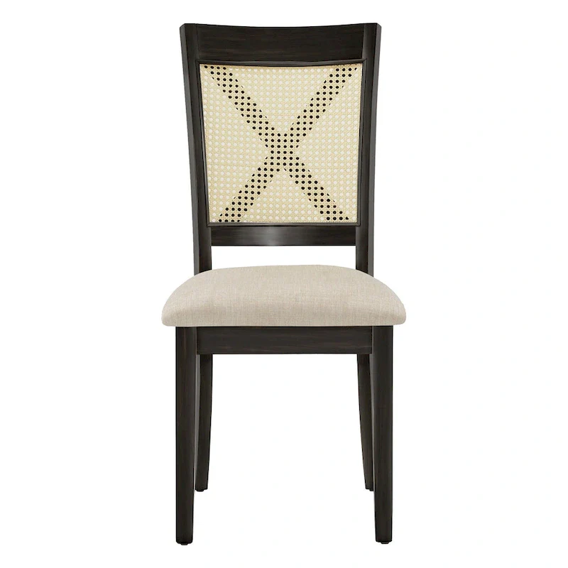 Plaga X-Back Cane Accent Dining Chair (Set of 2) by  - Dining Chair