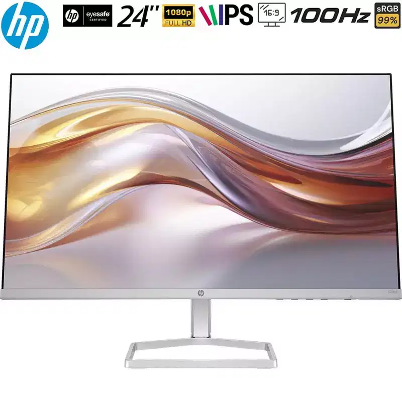 Hewlett Packard 524sf Series 5 24 FHD IPS Monitor- Black/Silver (Refurbished)