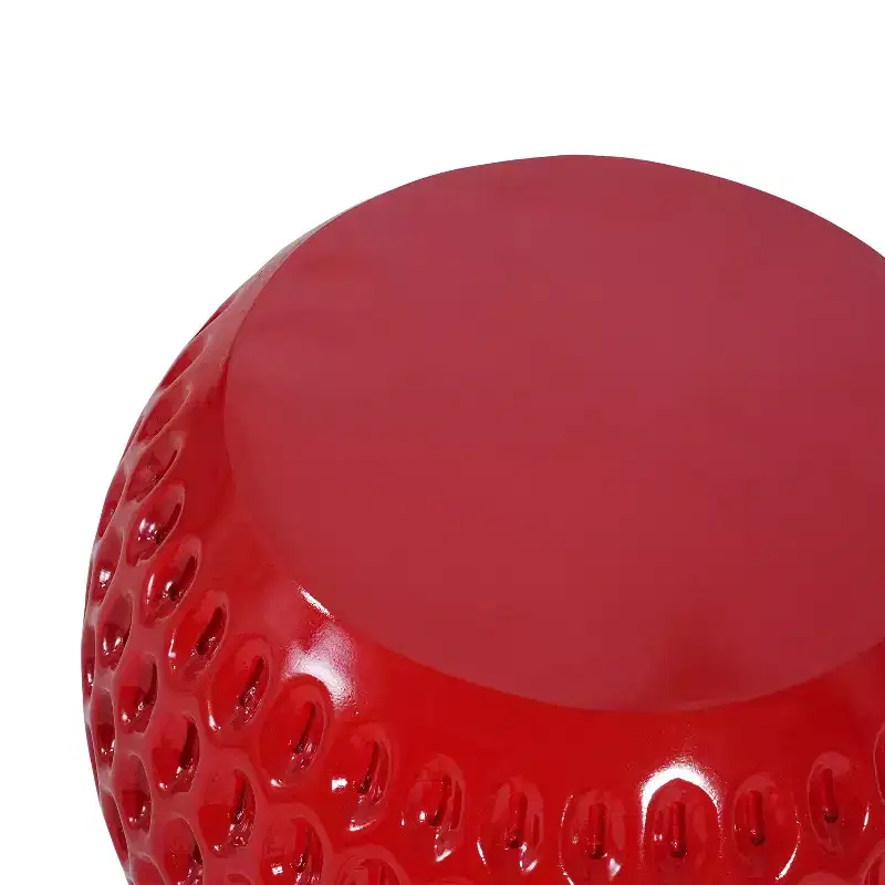 Christopher Knight Home Misaki Patio Modern Strawberry-Inspired Lightweight Concrete Side Table
