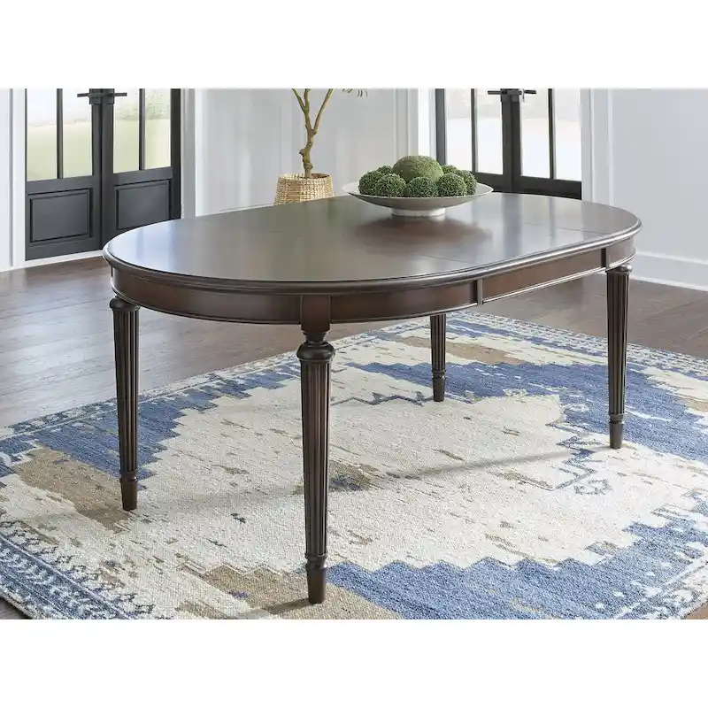 Signature Design by Ashley Lavinton Brown Dining Extension Table - 47.75 W x 72 D x 30.25 H