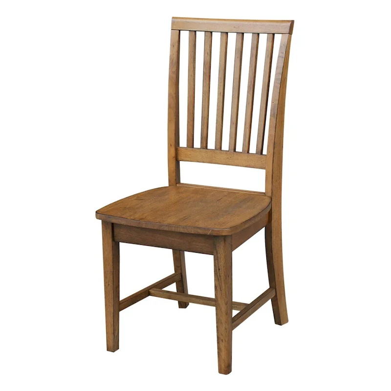 Solid Wood Mission Dining Side Chairs, Set of 2