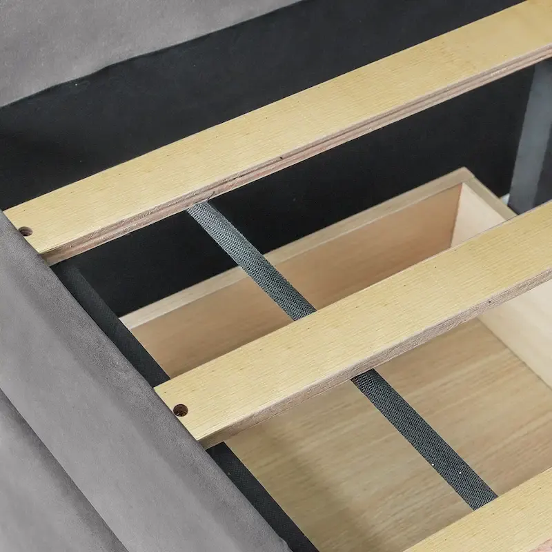 Twin Velvet Daybed with Drawers & Wood Slats