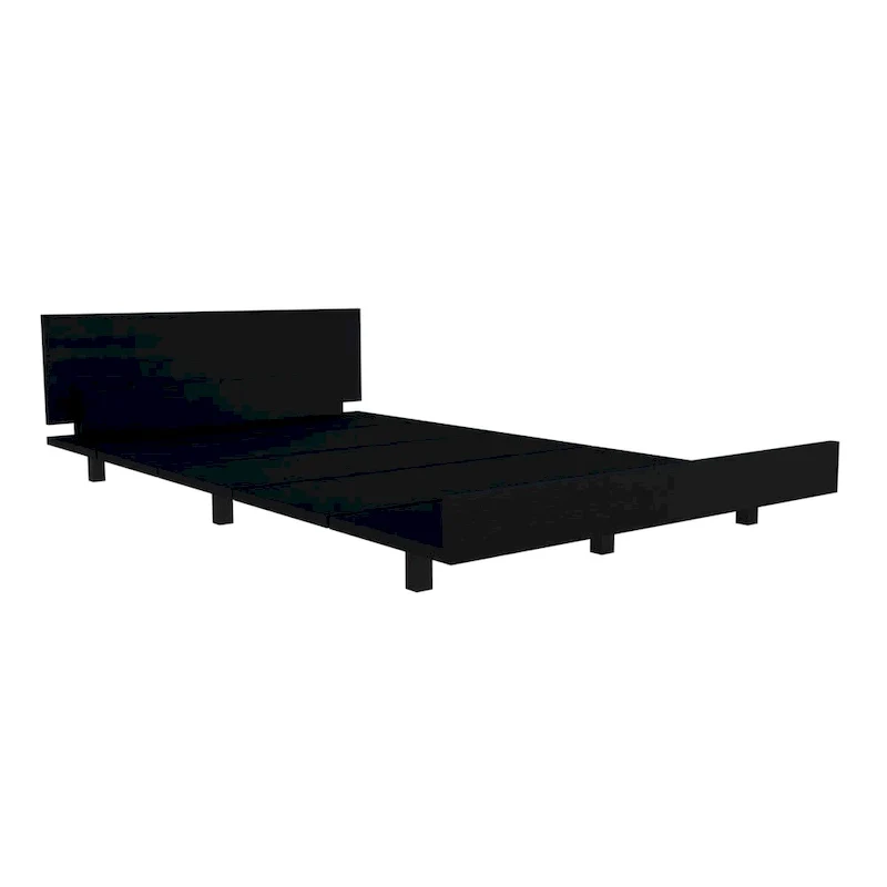 TUHOME Kaia Bed Base with Headboard, Twin