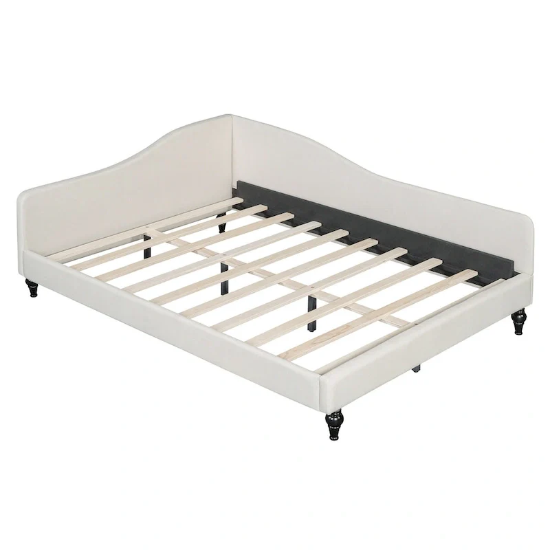 Full L-Shaped Daybed with Wood Legs