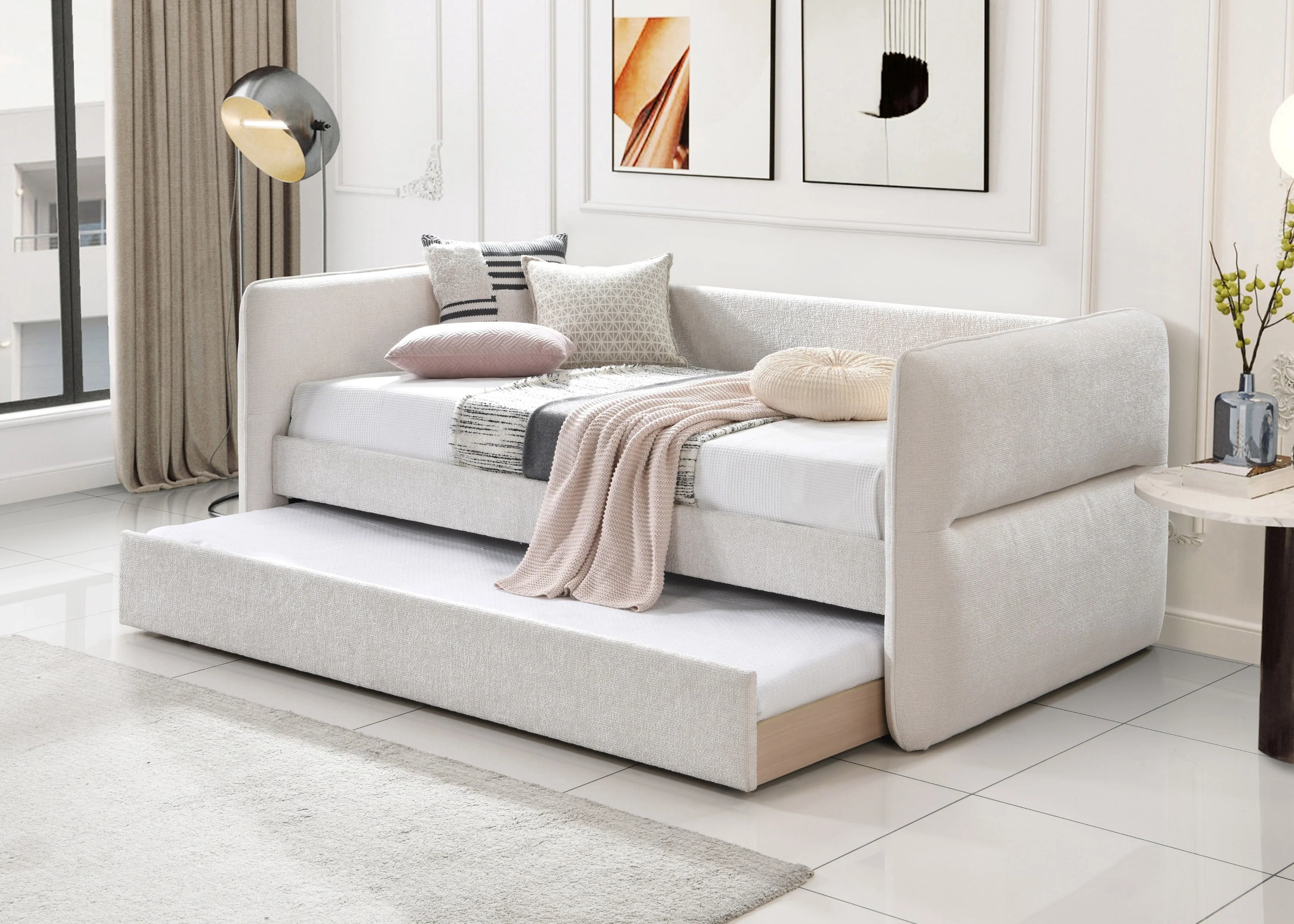 Walker Edison | Contemporary Modern Pull Out Daybed