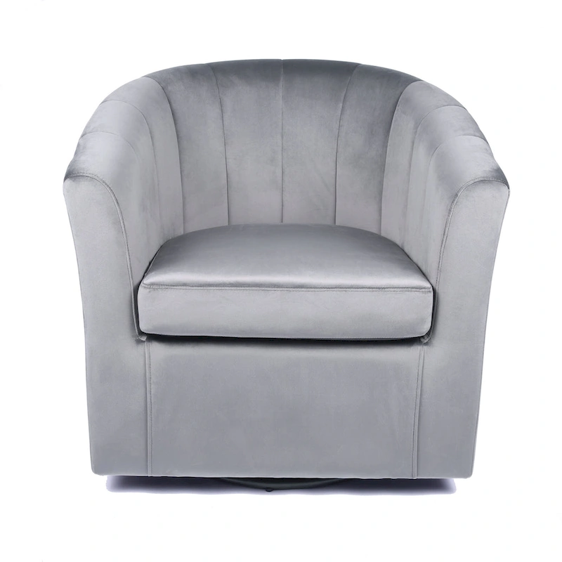 Carson Carrington Junsele Velvet Upholstery Swivel Accent Club Chair