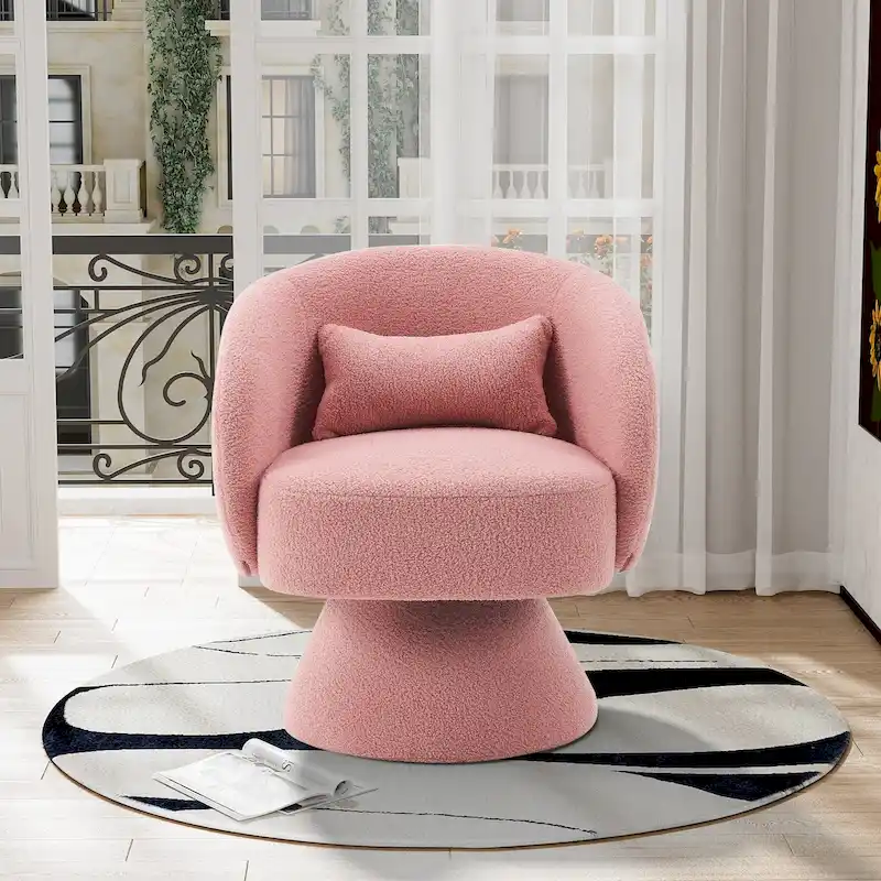 Ouyessir 360 Degree Swivel Cuddle Barrel Sofa Chairs