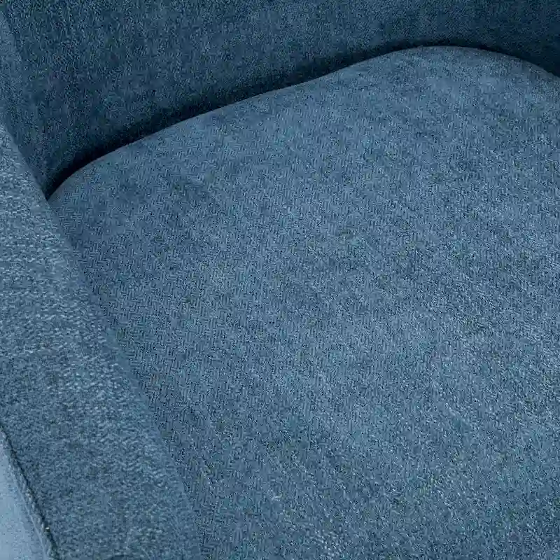 Barrel Back Swivel Chair with Wood Base