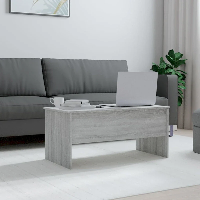 vidaXL Coffee Table Lift Top End Table Accent Side Sofa Table Engineered Wood - 40.2 x 19.9 x 18.3