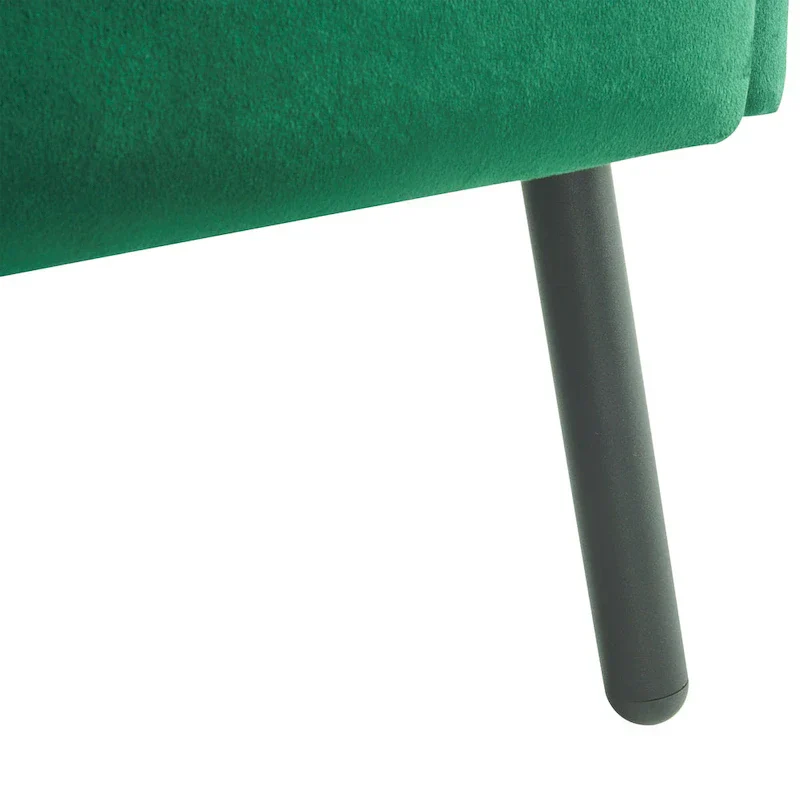 Velvet Wing Back Accent Chair - Single Seat with Pillow