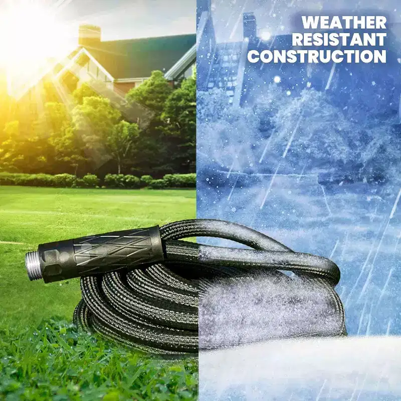 Hydrosteel Garden Hose 5/8-inch Heavy Duty 304 Stainless Steel 3-Layer Metal Water Hose