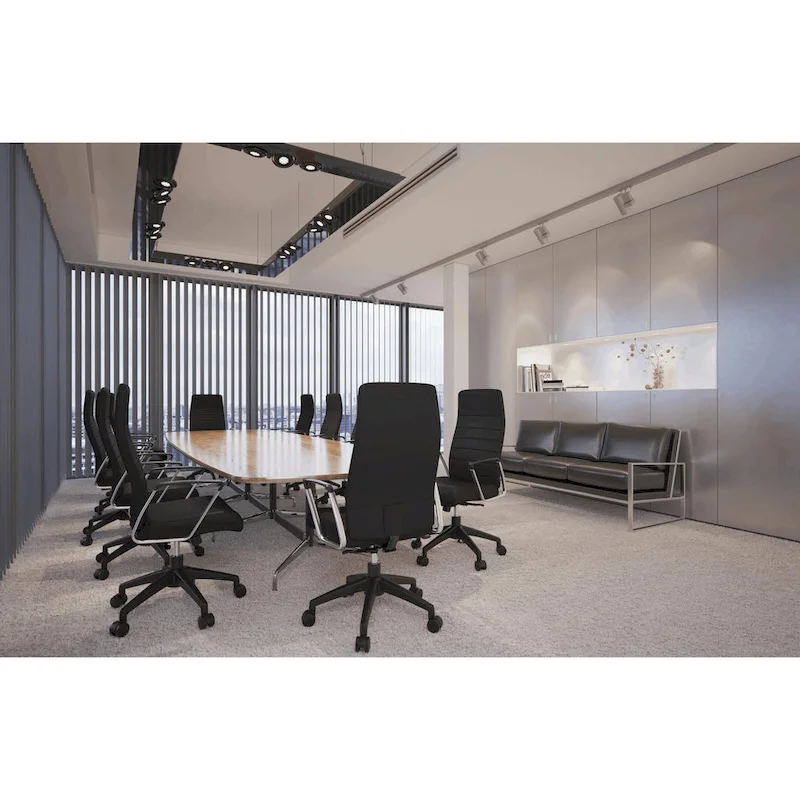 LeisureMod Hilton Modern High Back Leather Conference Office Chair