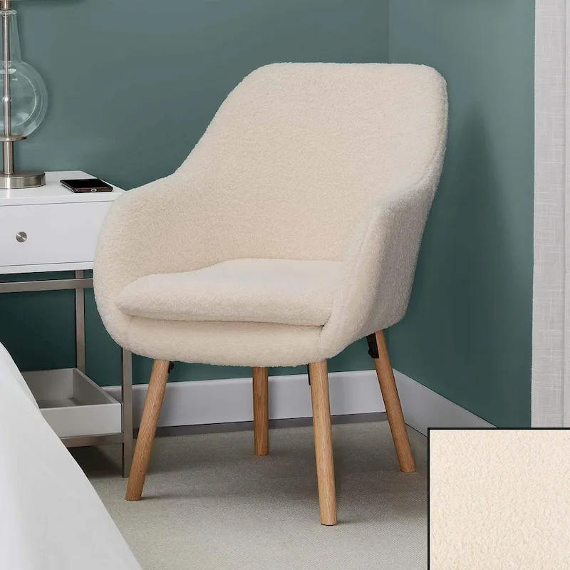 Take a Seat Charlotte Wingback Sherpa Accent Armchair