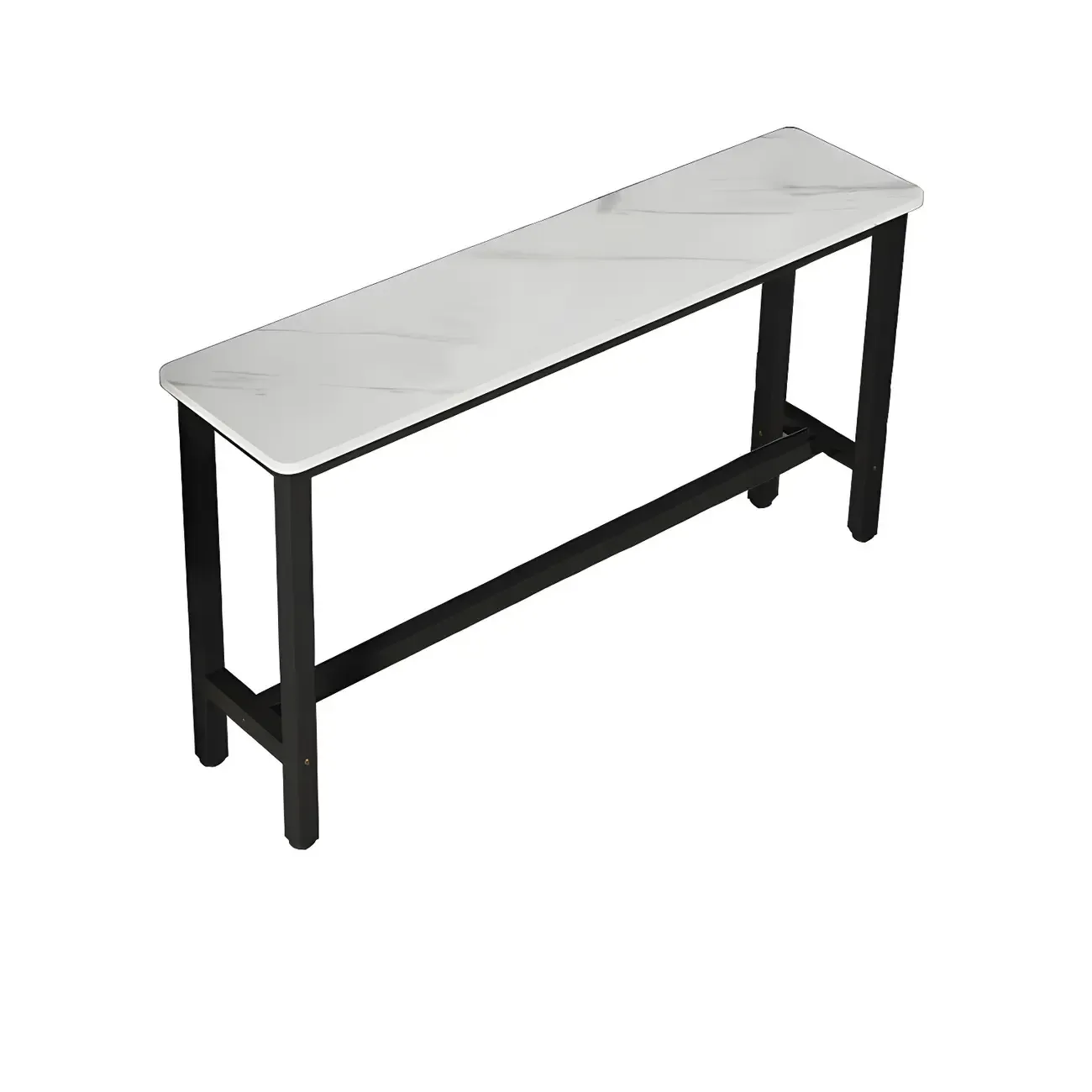 Modern White Wood Top Steel Base Bar Tables
