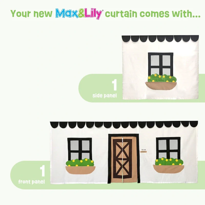Max and Lily Cotton Underbed Farmhouse Curtain