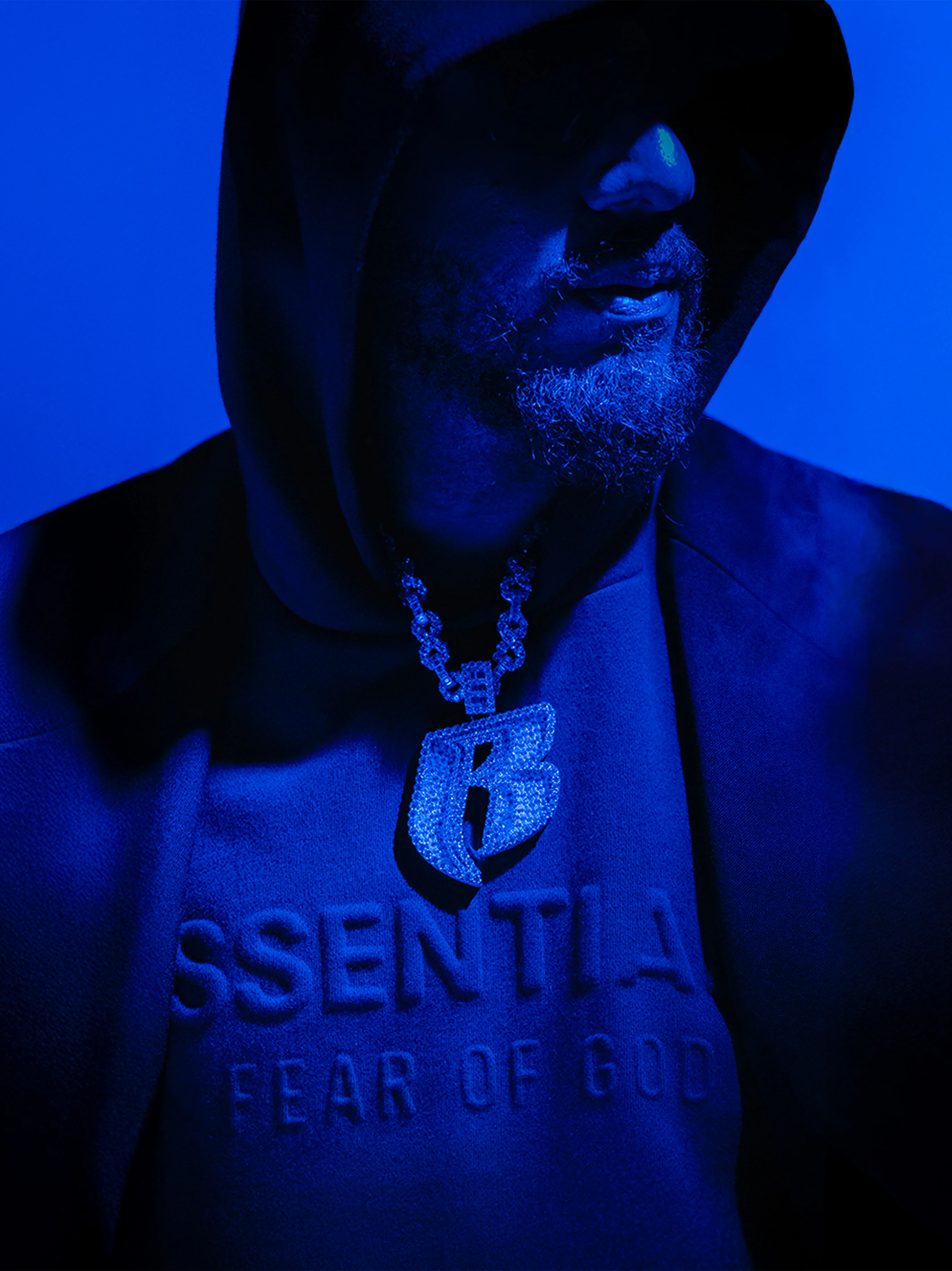 Embossed 90s Fit Fleece Hoodie