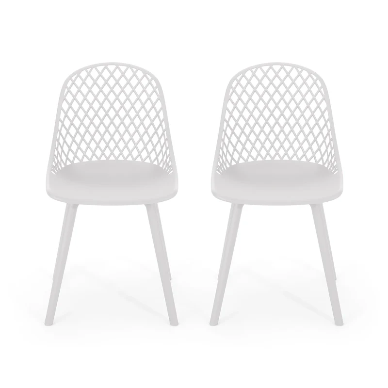 Lily Outdoor Modern Dining Outdoor Modern Dining Chair (Set of 2) by Christopher Knight Home - 18.00 W x 21.50 L x 33.20 H