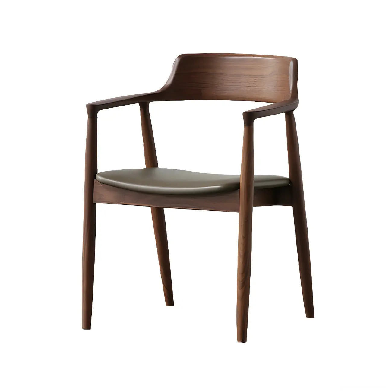 Mid Century Solid Wood Dining Chair Set of 2