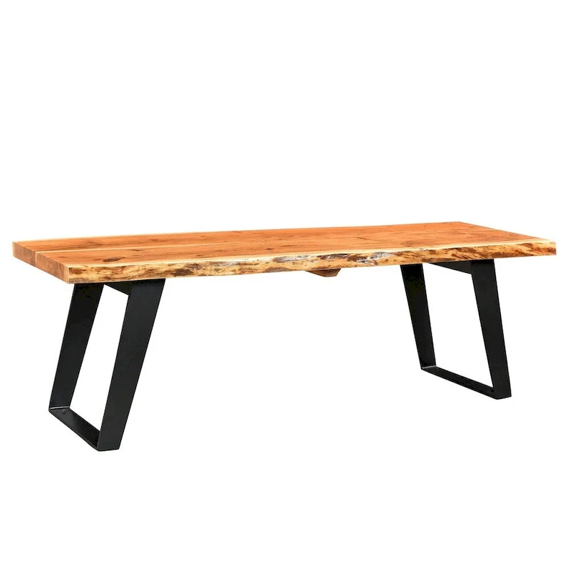 Timbergirl Handmade Live Edge Acacia Wood Bench (India)