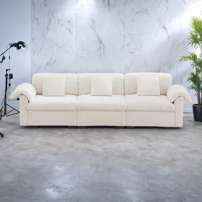 119 Velvet 4-Seater Sofa with Storage - Flexible Design And Luxurious Comfort