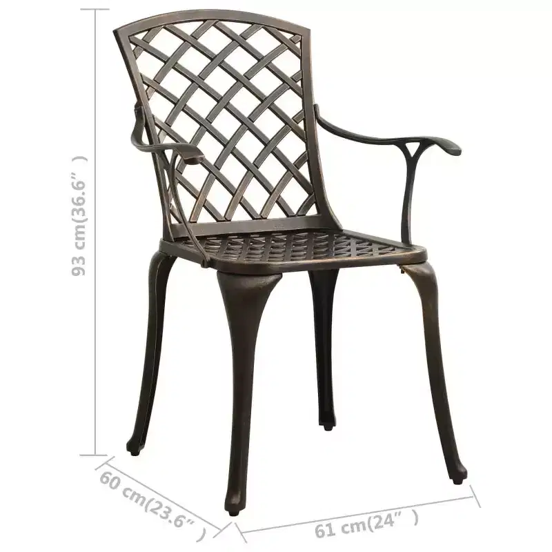 vidaXL Bistro Set Cast Aluminum