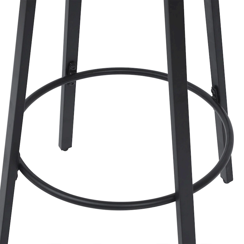 Counter Height Bar Stools, Backless Handwoven Kitchen Dining Chairs with Round Footrest Set of 2 PVC Weaving Pub Stool