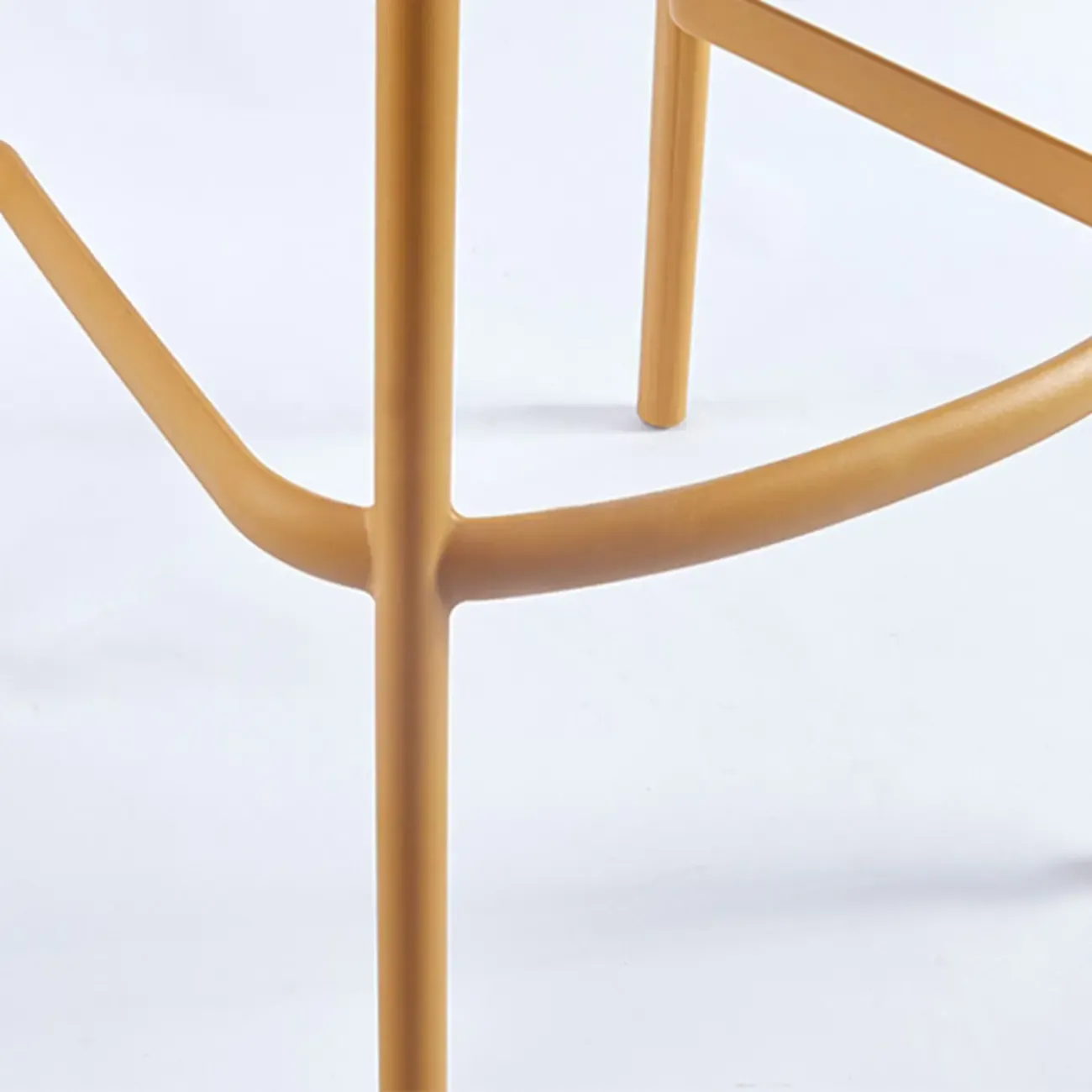 Modern Saddle Plastic Stackable Low Back Bar Height Stools