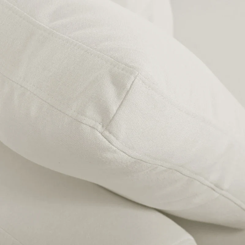 Beige 134.40 Modern U-Shaped 6 Seater Sectional Sofa with 2 Large Chaises, Removable Ottomans and Soft Cushions