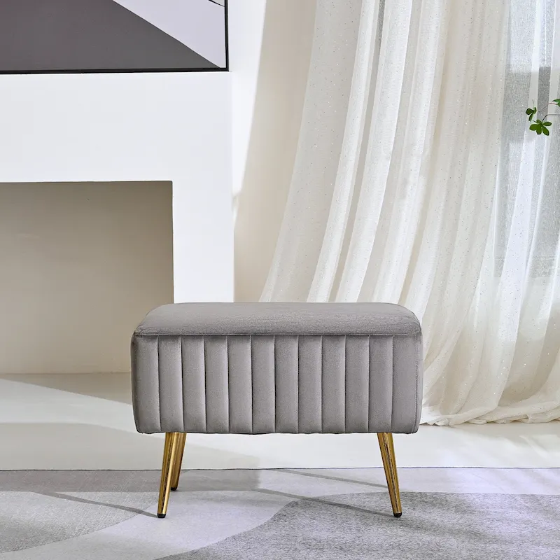 CO-Z 24-inch Modern Upholstered Entryway Bench with Velvet Seat