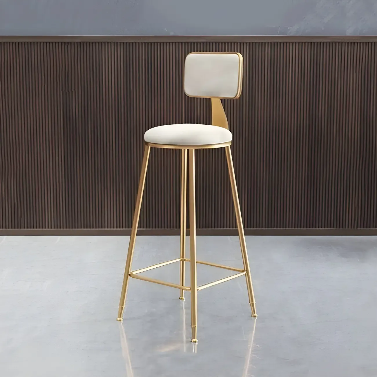 Round Velvet Upholstered Counter Bar Stools