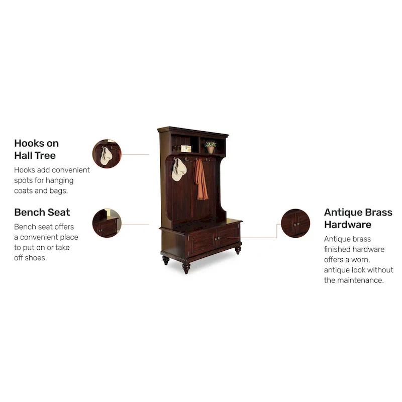 Bermuda Dark Espresso Hall Stand by Homestyles