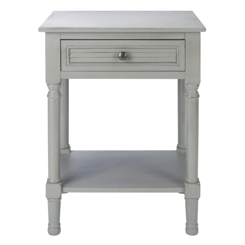 1-Drawer Lower Shelf Nightstand Accent Table - 19  W x 15.8  L x 26  H - 19Wx16Dx26H