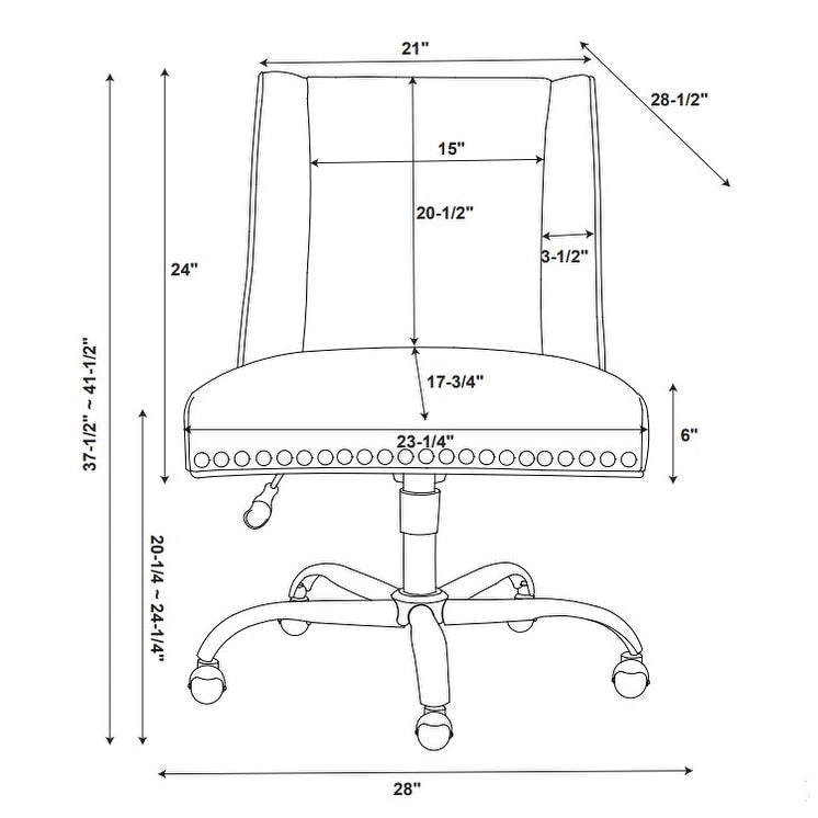 Violet Home Office Swivel Chair