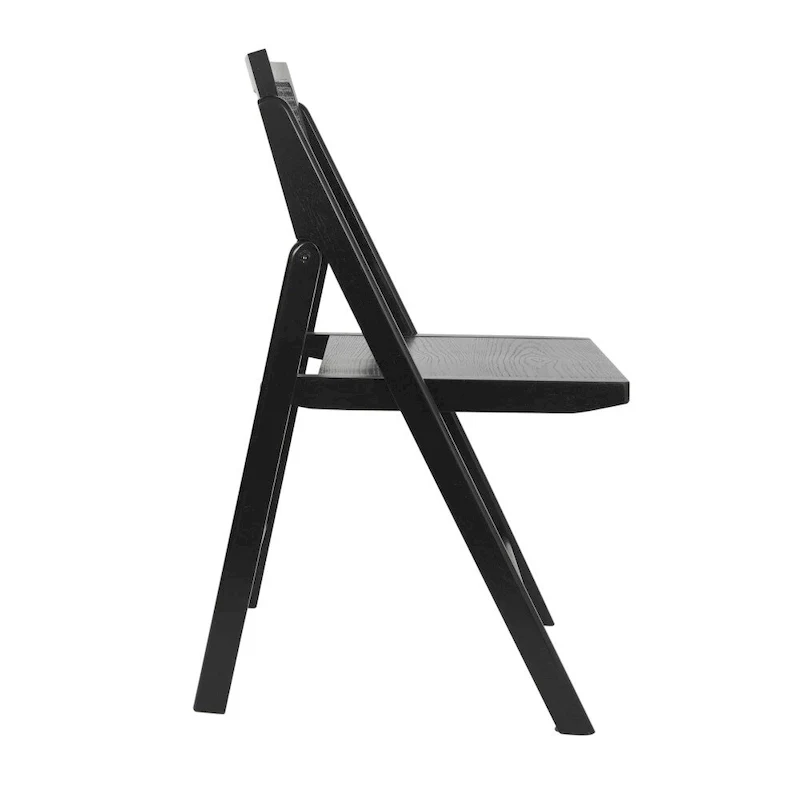 2 Pack Commercial Cane Rattan Folding Chairs - Wood Backs and Seats