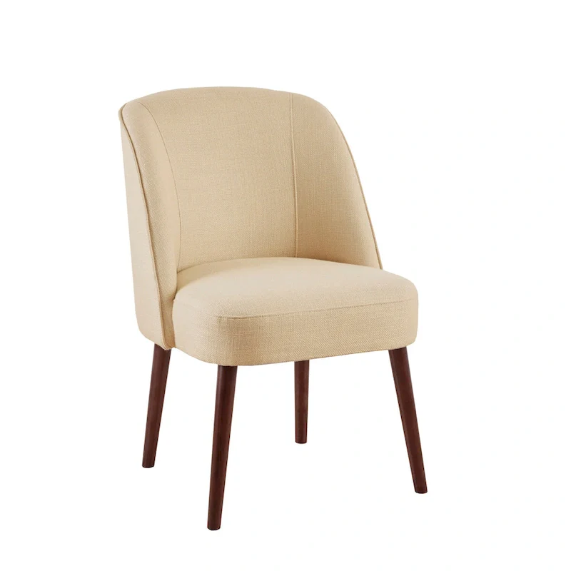 Madison Park Larkin Natural Rounded Back Dining Chair - 22.25w x 24.5d x 34.6h