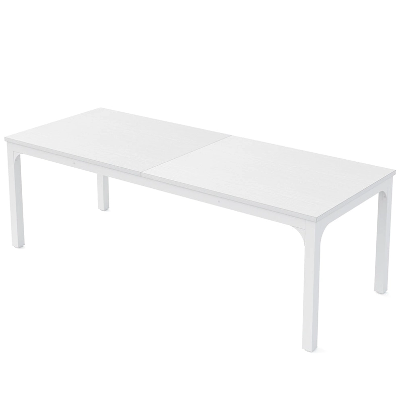 78.74 Inches Industrial Rectangular Dining Table with Heavy-Duty Metal Legs (Only Table)