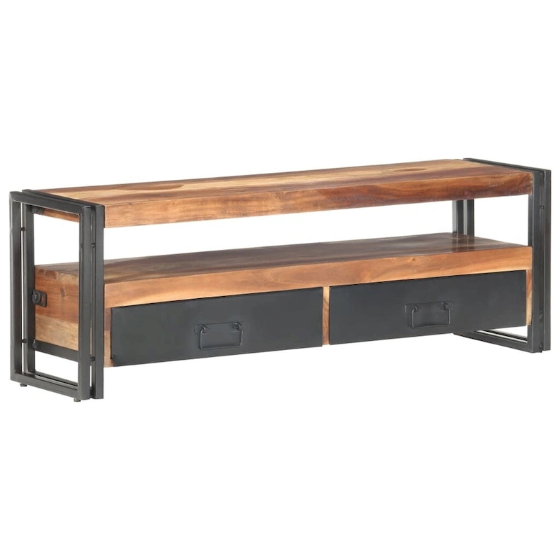 vidaXL TV Stand 47.2x11.8x15.7 Solid Wood with Finish