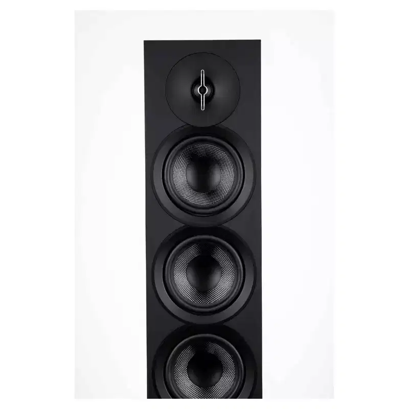 Elac - Two DF53-BK - Debut 3.0 5.25 Floor Speakers - Black and Elac DC53-BK - Debut 3.0 5.25 Center Speaker - Black