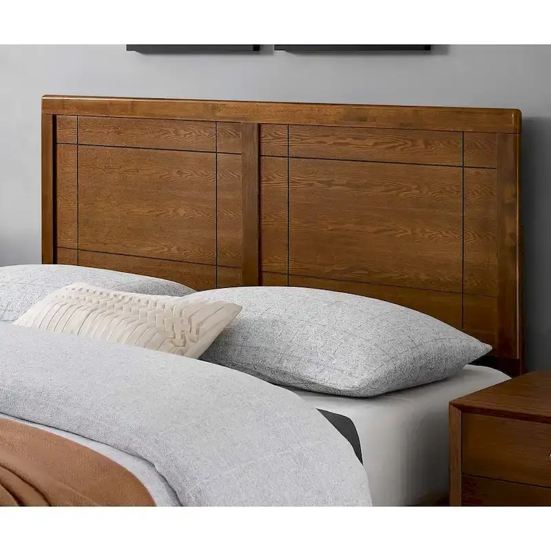 Walnut Brown Country Style Wooden Headboard – Full Size (1-Person)