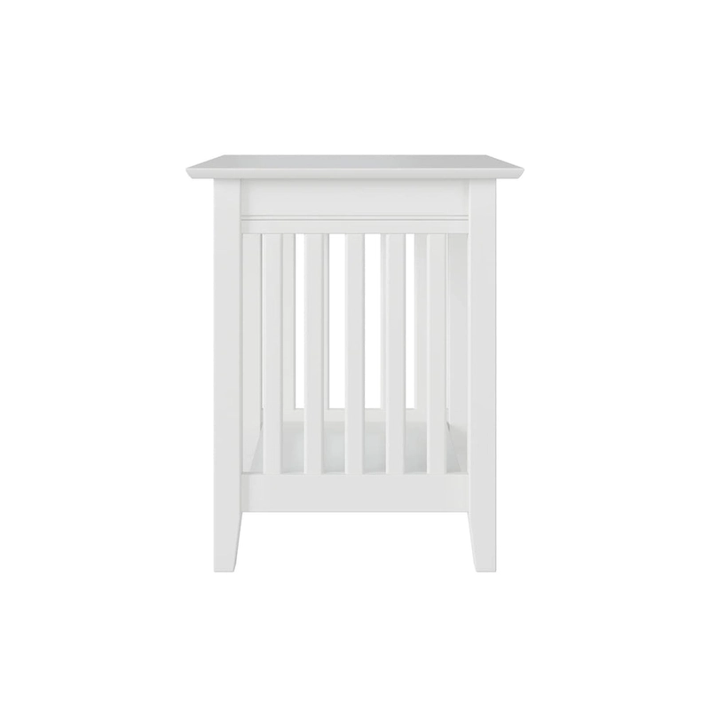 AFI Mission Printer Stand with Built-in Charger in White