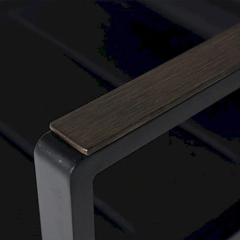 Mesh Sling Armchairs, Conversation Set with Side Table, Aluminum Frame (Set of 3)