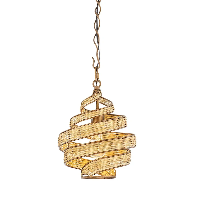 Flow Hand-Crafted Recycled Steel 1-Light Mini Pendant
